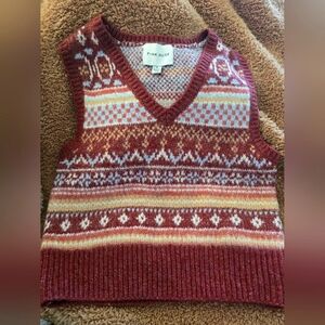 NWT Pink Rose Sweater Vest, Small
